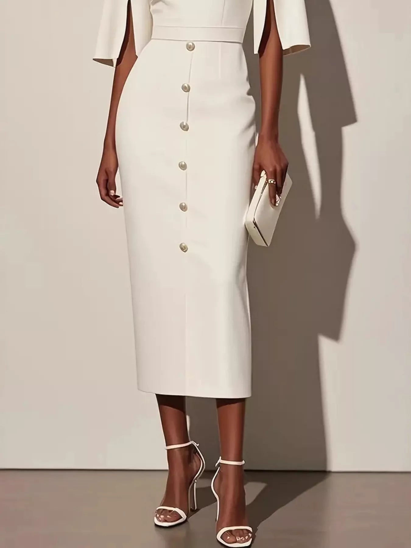 Elvira – Rochie elegantă cu mâneci cu fante - Stelvani