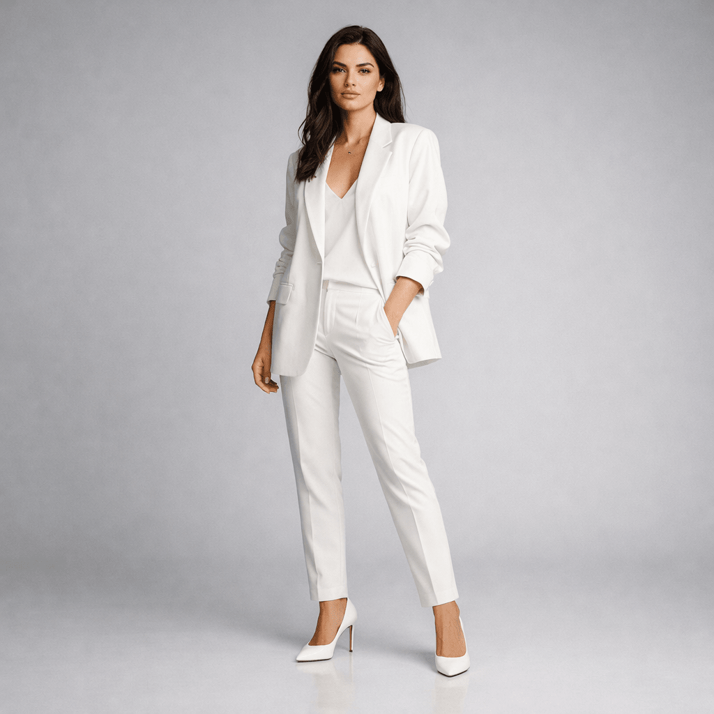 Sacou Alb Oversize - Stelvani.com