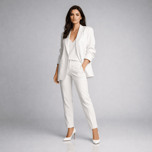Sacou Alb Oversize - Stelvani.com