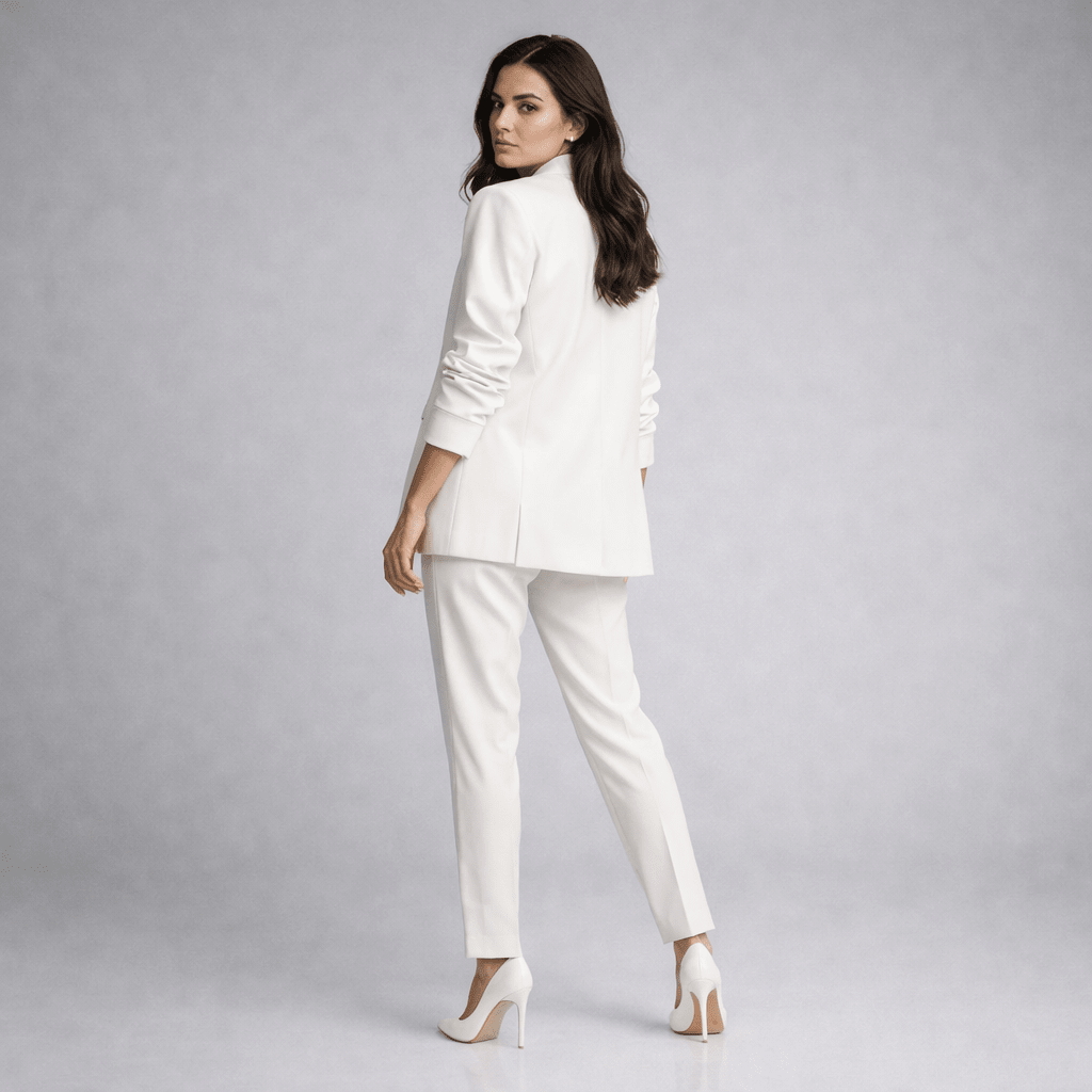 Sacou Alb Oversize - Stelvani.com