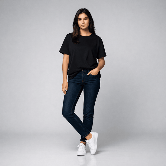Tricou Negru Oversize - Stelvani.com